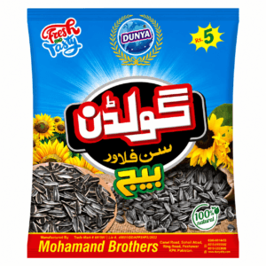 Golden Sunflower Seeds front packaging by Dunya Food