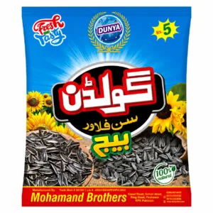 Golden Sunflower Seeds front packaging by Dunya Food